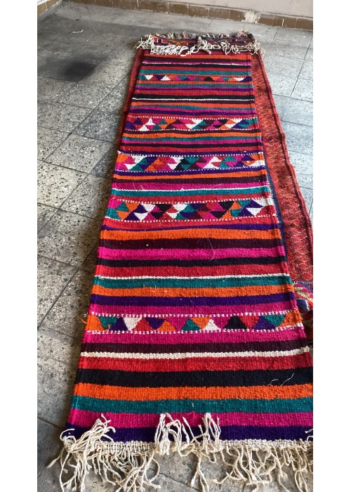 El Dokuması Kök Boyalı Yolluk Kilim | Otantik Anadolu Motifli | 300 cm